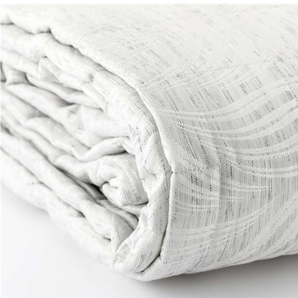 Daigstytas lovos užtiesalas/antklodė su užpildu 260x260cm - ALIS Gray (Pagaminta Italijoje)