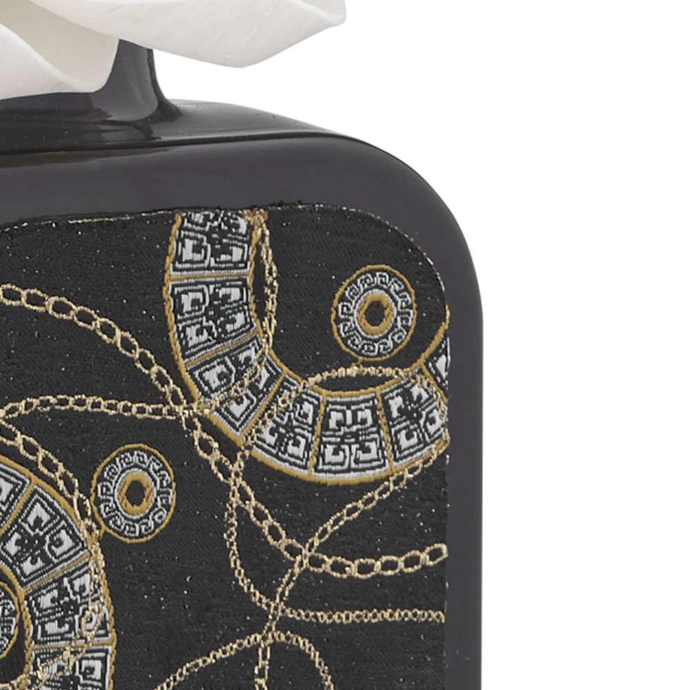 LUXURY MENO LINIJA Namų kvapas su rože ir rankų darbo buteliu - Pepe Nero 200ml (Pagaminta Italijoje)