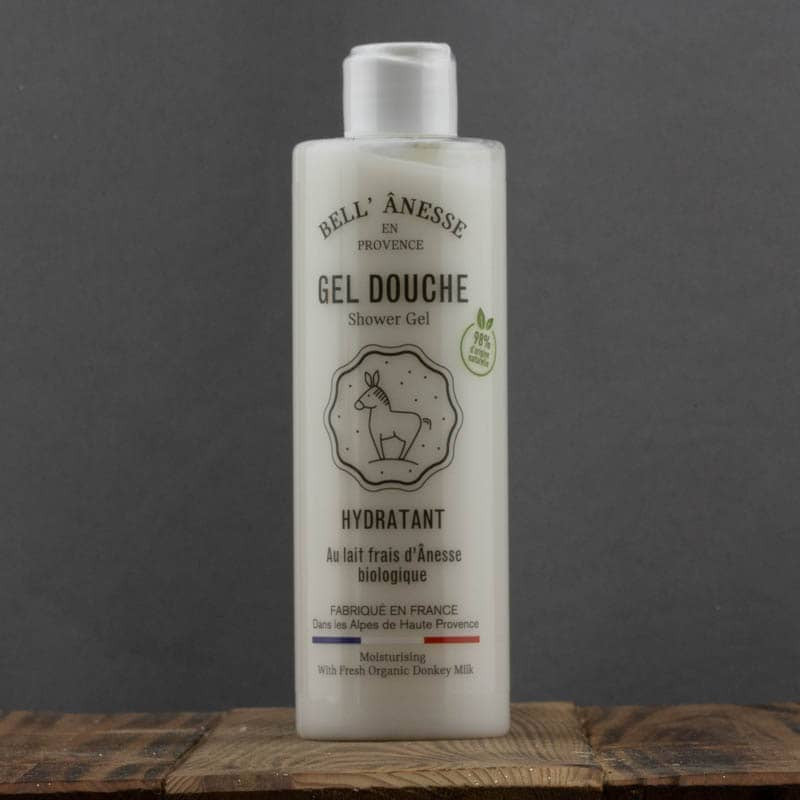 Natūralus giliai drėkinantis kūno prausiklis su asilių pienu – 250 ml (Pagaminta Prancūzijoje)