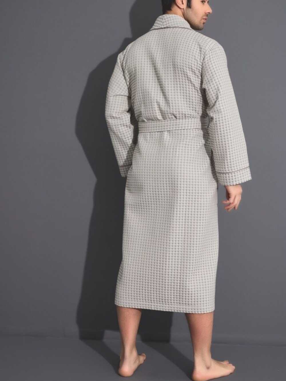 VAFLINIS VYRIŠKAS (UNISEX) BAMBUKINIS CHALATAS "MEADOW" - 3XL - 4XL