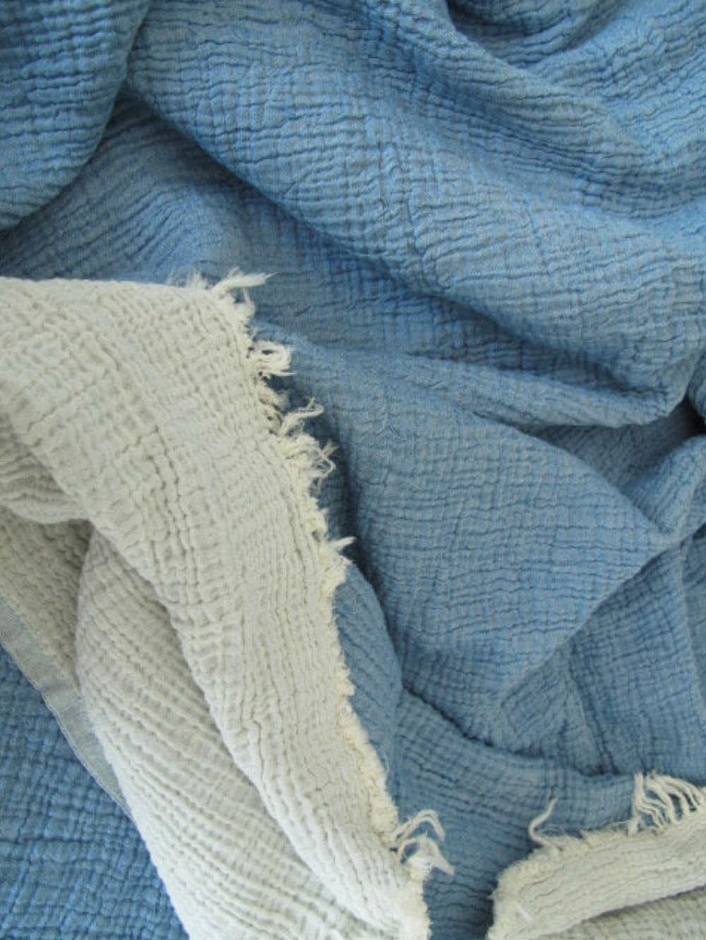 DVIPUSIS MUSLINO PLEDAS IŠ EKO MEDVILNĖS (NUDE)