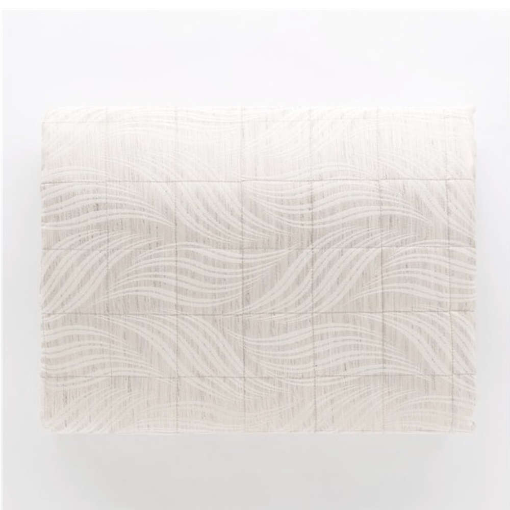 Daigstytas lovos užtiesalas/antklodė su užpildu 260x260cm - ALIS Beige (Pagaminta Italijoje)