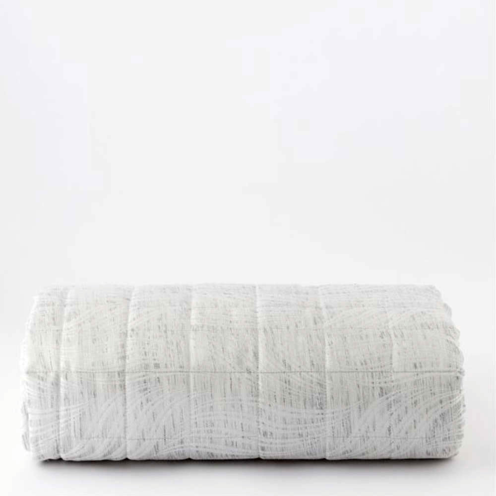 Daigstytas lovos užtiesalas/antklodė su užpildu 260x260cm - ALIS Gray (Pagaminta Italijoje)