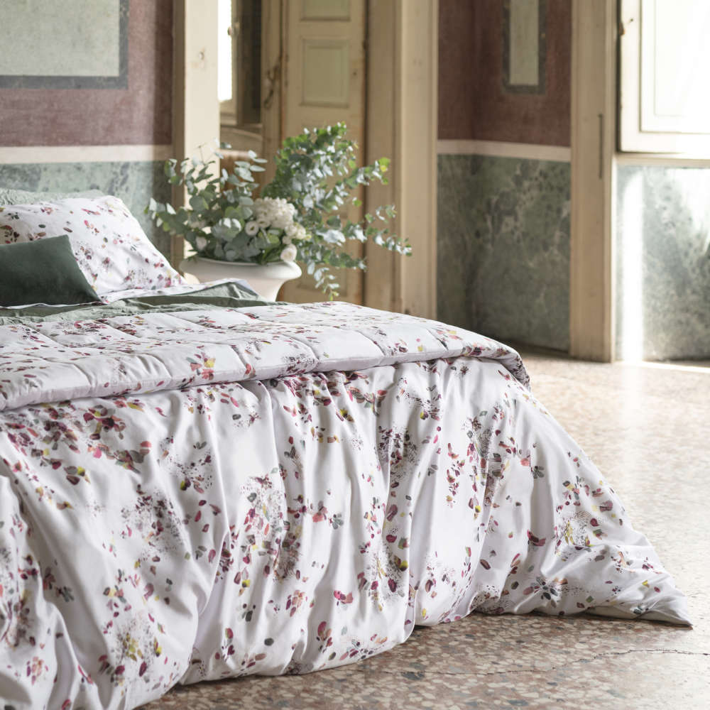 Premium satino patalynės komplektas King Size 250x200cm 2 dalių, "Benedict" Toskanos raudona (Pagaminta Italijoje)