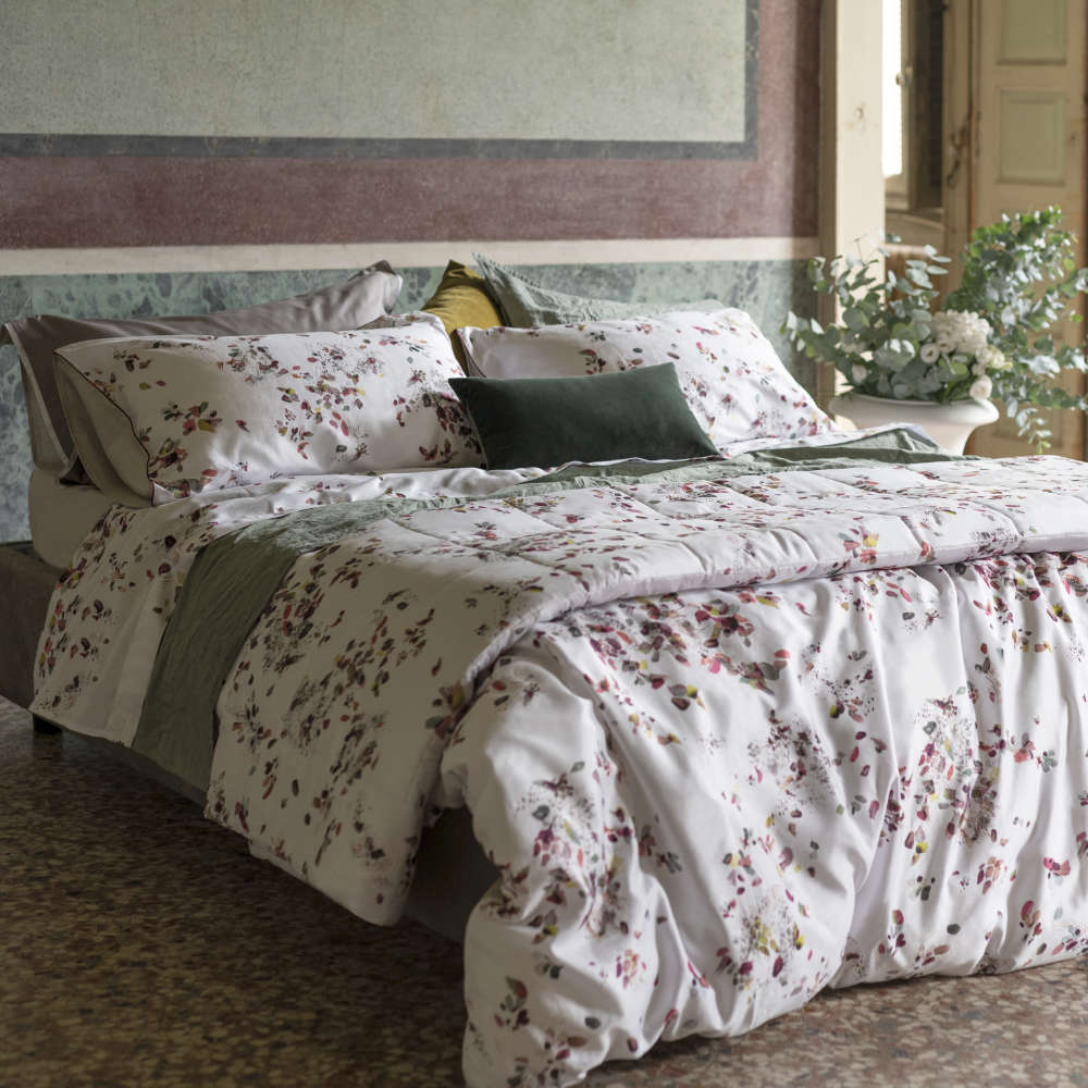 Premium satino patalynės komplektas King Size 250x200cm 2 dalių, "Benedict" Toskanos raudona (Pagaminta Italijoje)