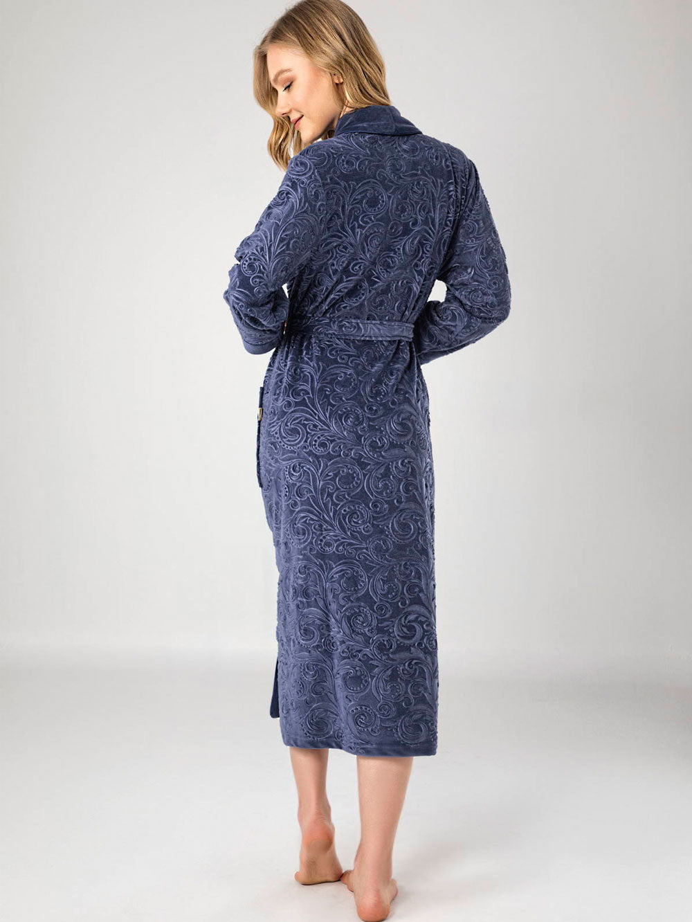 BAMBUKINIS MOTERIŠKAS CHALATAS "SERENA BLUE" - 2XL