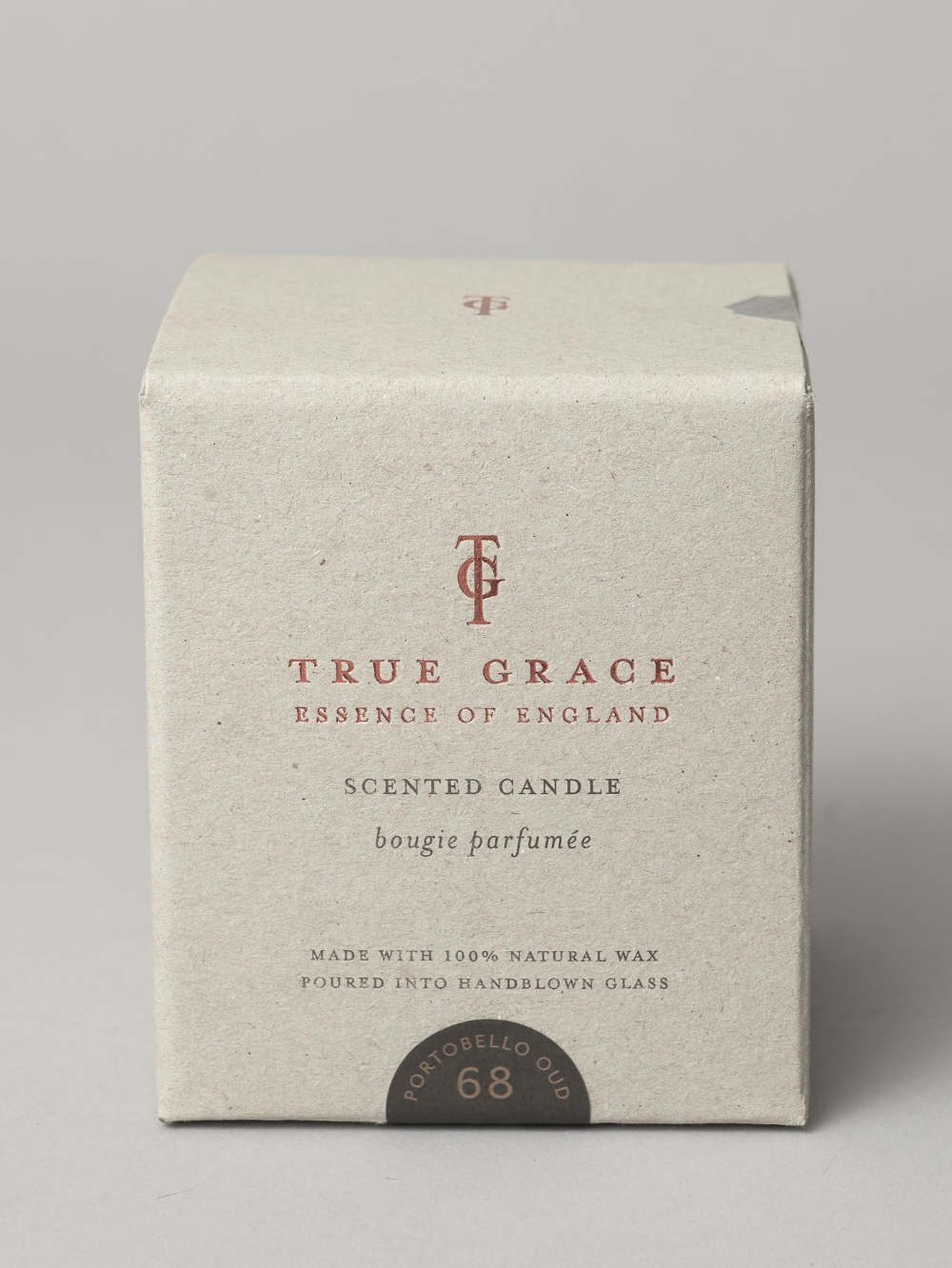 Aromatinė žvakė True Grace PORTOBELO OUD Nr.68 Burlington 150g