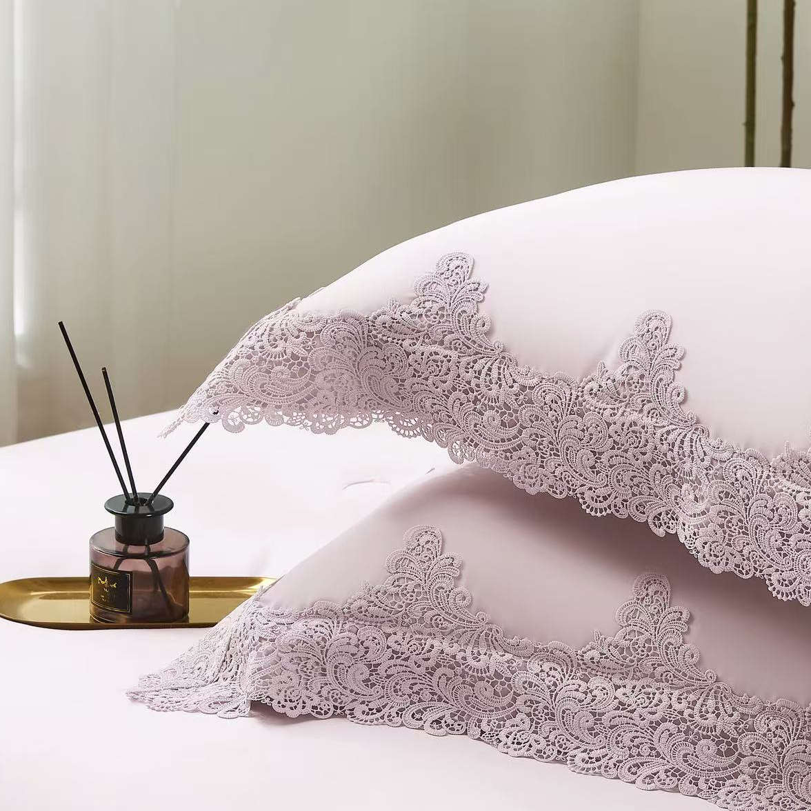 DVIGULIS Premium Tencelio Tinginio Patalynės™ komplektas su šilko užpildu - Elegancija Alyvinė