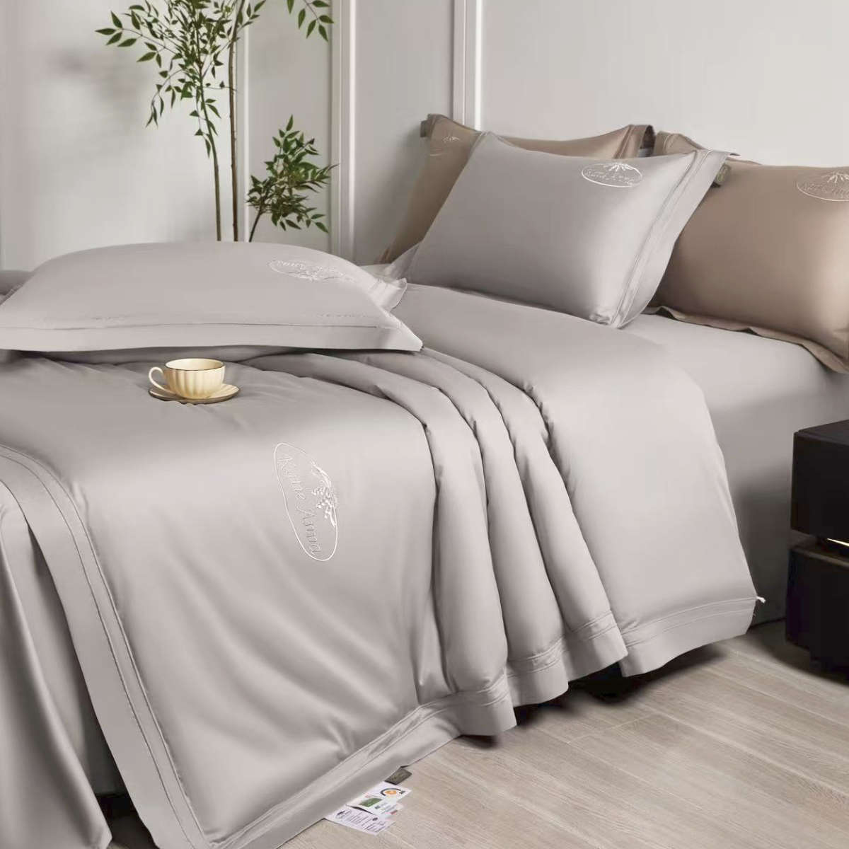 Neįvelkama viengulė Egipto medvilnės patalynė patogiam miegui