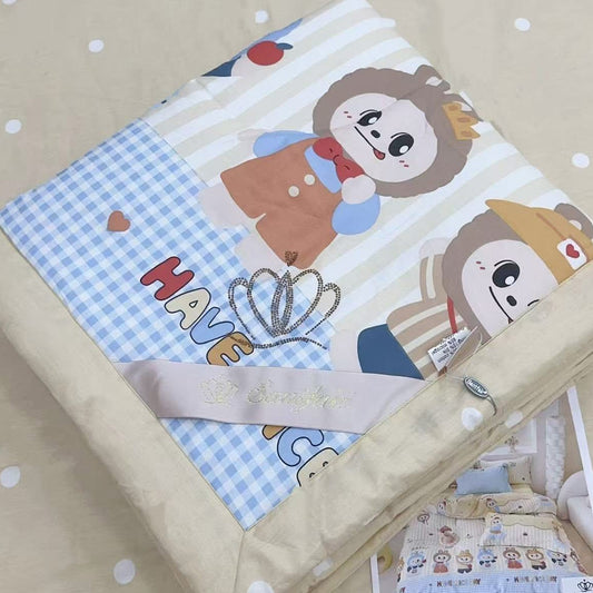 Premium satino patalynė vaikams su integruota šilko užpildo antklode