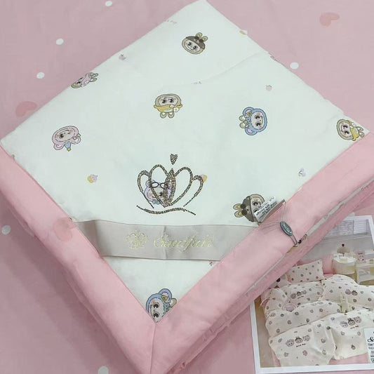 Neįvelkama Tinginio patalynė vaikams su šilko ir mikrogelio užpildu, švelnios spalvos