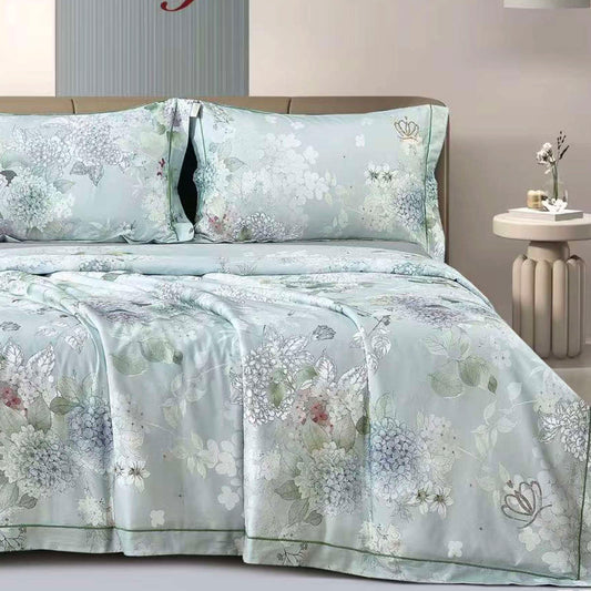 Viengulė Egipto medvilnės Tinginio Patalynė su integruota šilko antklode