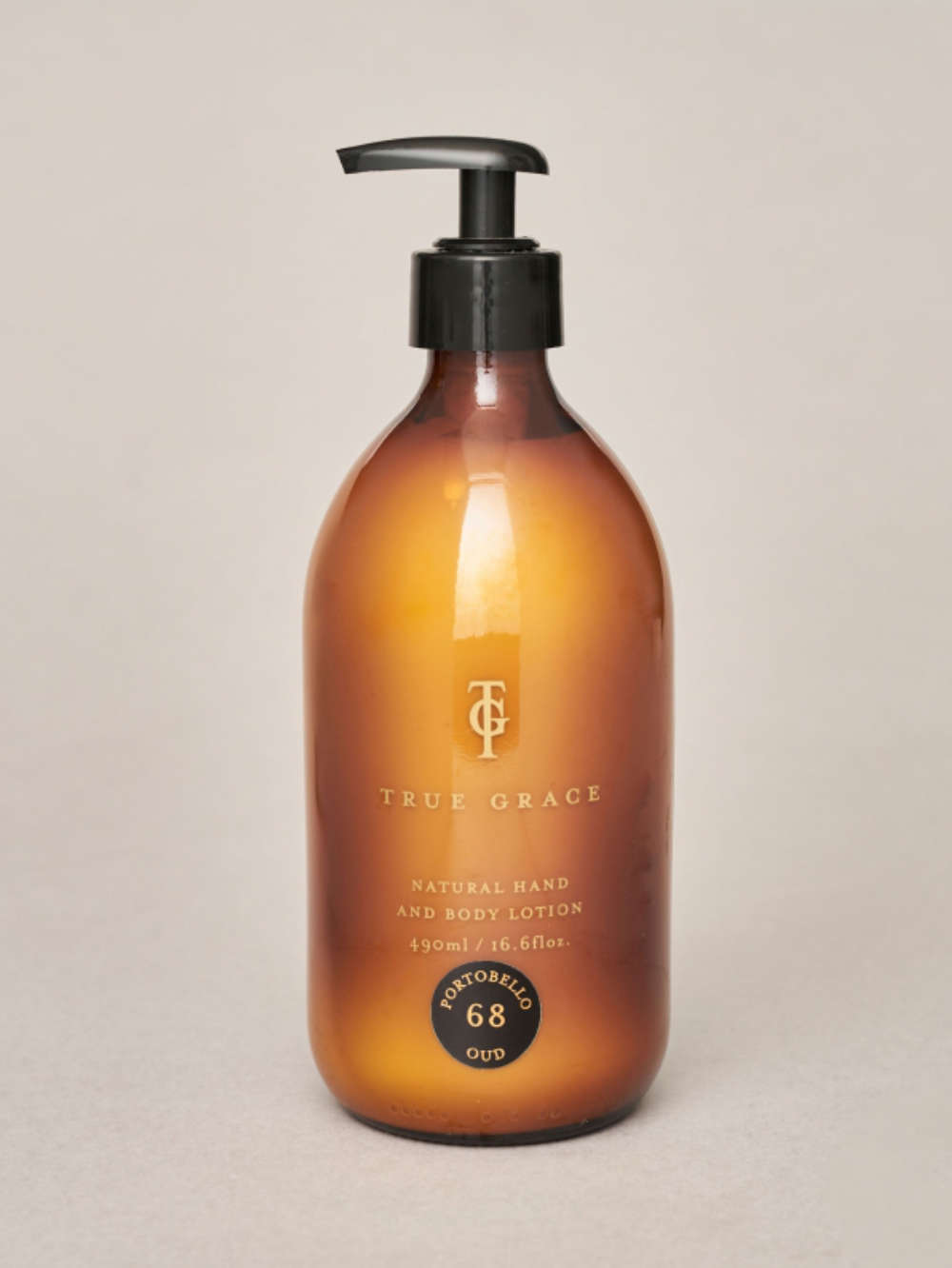 Aromatinis natūralus rankų ir kūno losjonas TRUE GRACE - PORTOBELO OUD N.68 500ml